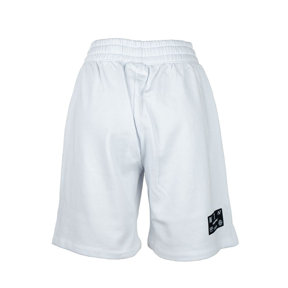 Diego Venturino Chic Drawstring Cotton Shorts in White Diego Venturino