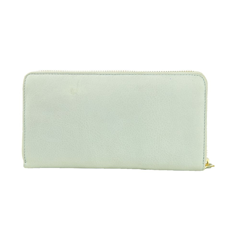 Cavalli Class Elegant Grey Calfskin Leather Purse Cavalli Class