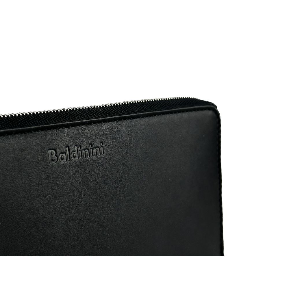 Baldinini Trend Elegant Black Leather Travel Organizer Baldinini Trend