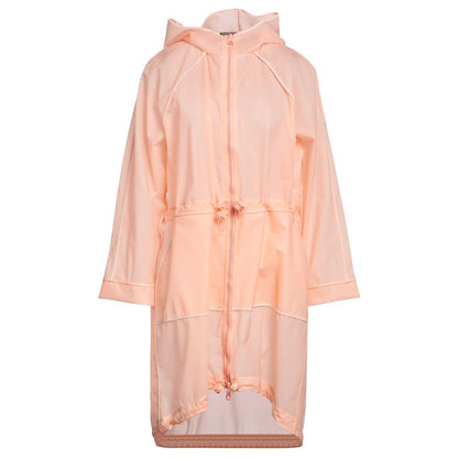 Elisabetta Franchi Powder Pink Long Waterproof Jacket Elisabetta Franchi