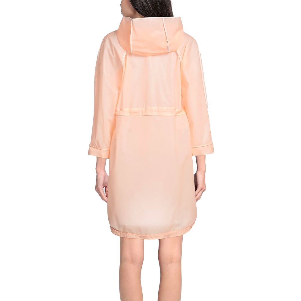 Elisabetta Franchi Powder Pink Long Waterproof Jacket Elisabetta Franchi