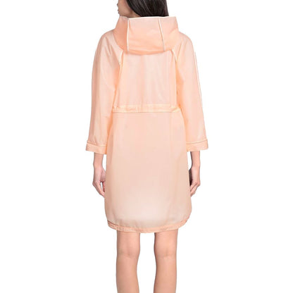 Elisabetta Franchi Powder Pink Long Waterproof Jacket Elisabetta Franchi