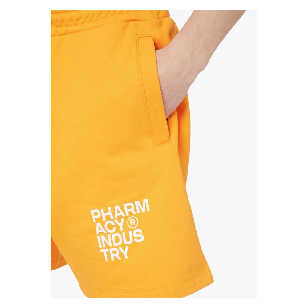 Pharmacy Industry Chic Orange Cotton Trousers with Logo Detail Pharmacy Industry