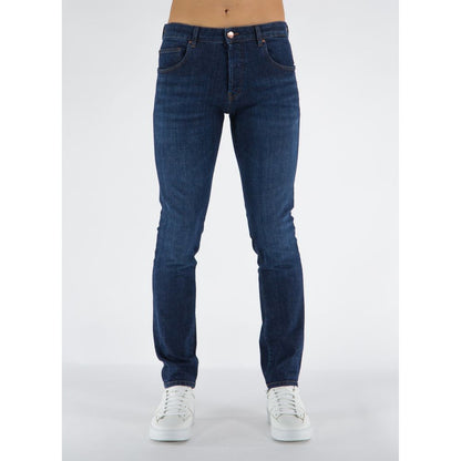 Don The Fuller Elegant Dark Blue Cotton Stretch Jeans Don The Fuller