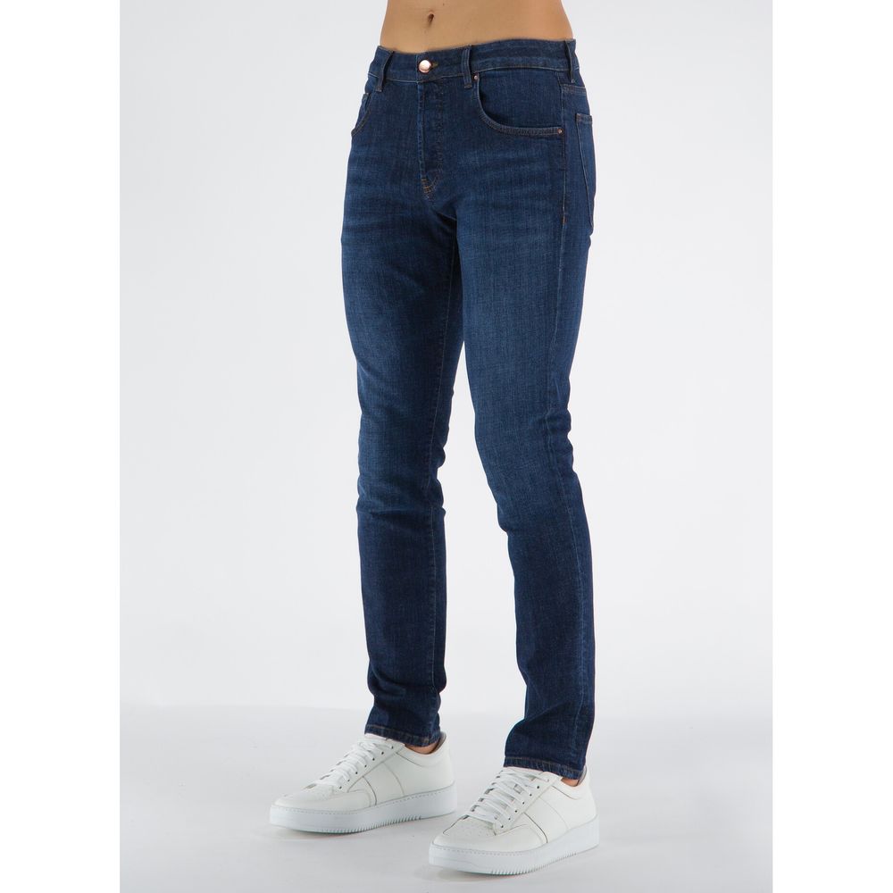 Don The Fuller Elegant Dark Blue Cotton Stretch Jeans Don The Fuller