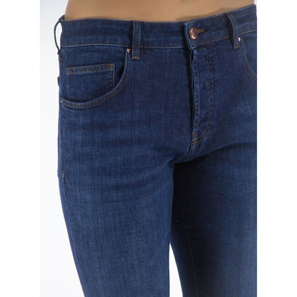 Don The Fuller Elegant Dark Blue Cotton Stretch Jeans Don The Fuller