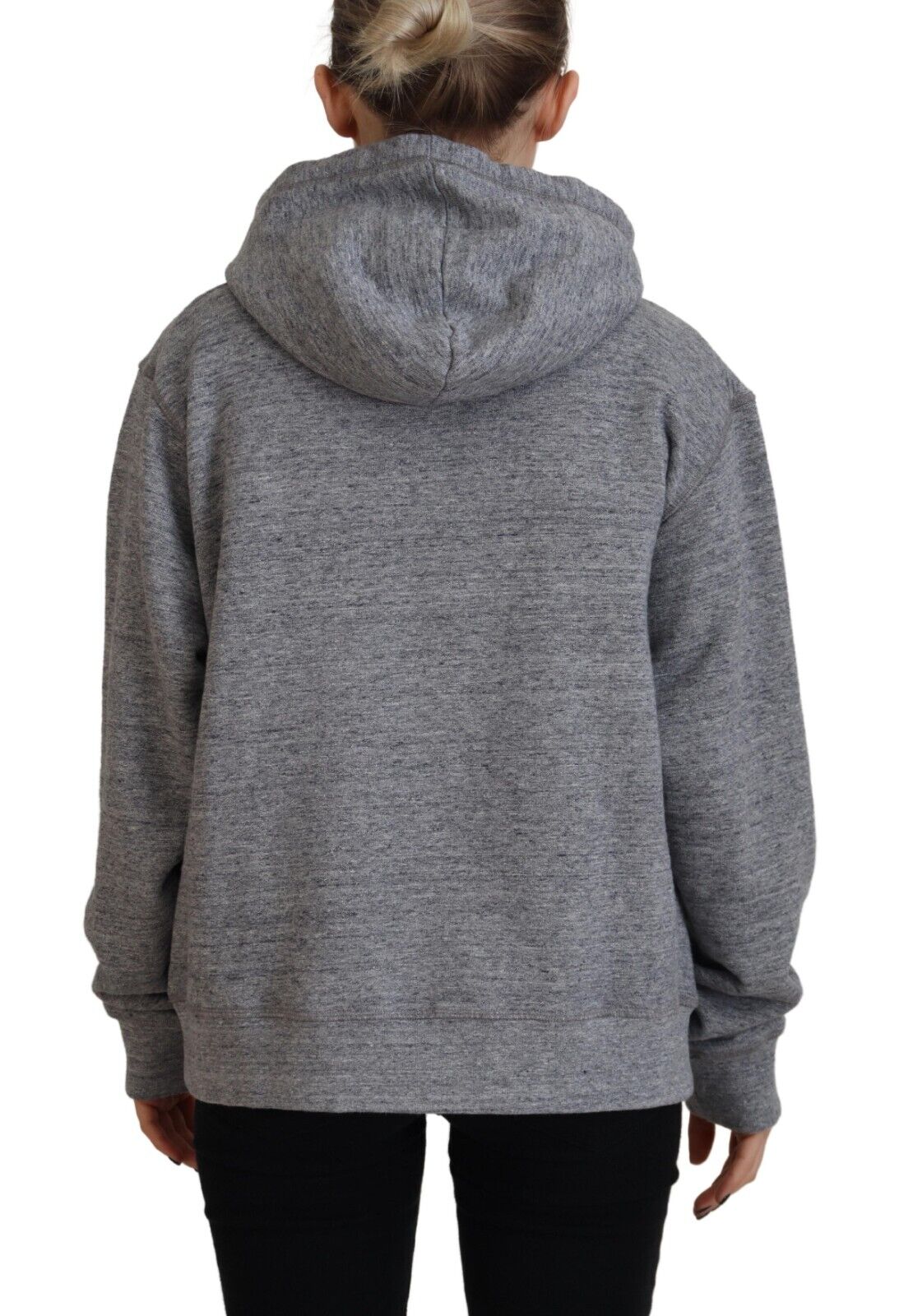 Dsquared² Gray Logo Print Cotton Hoodie Sweatshirt Sweater Dsquared²