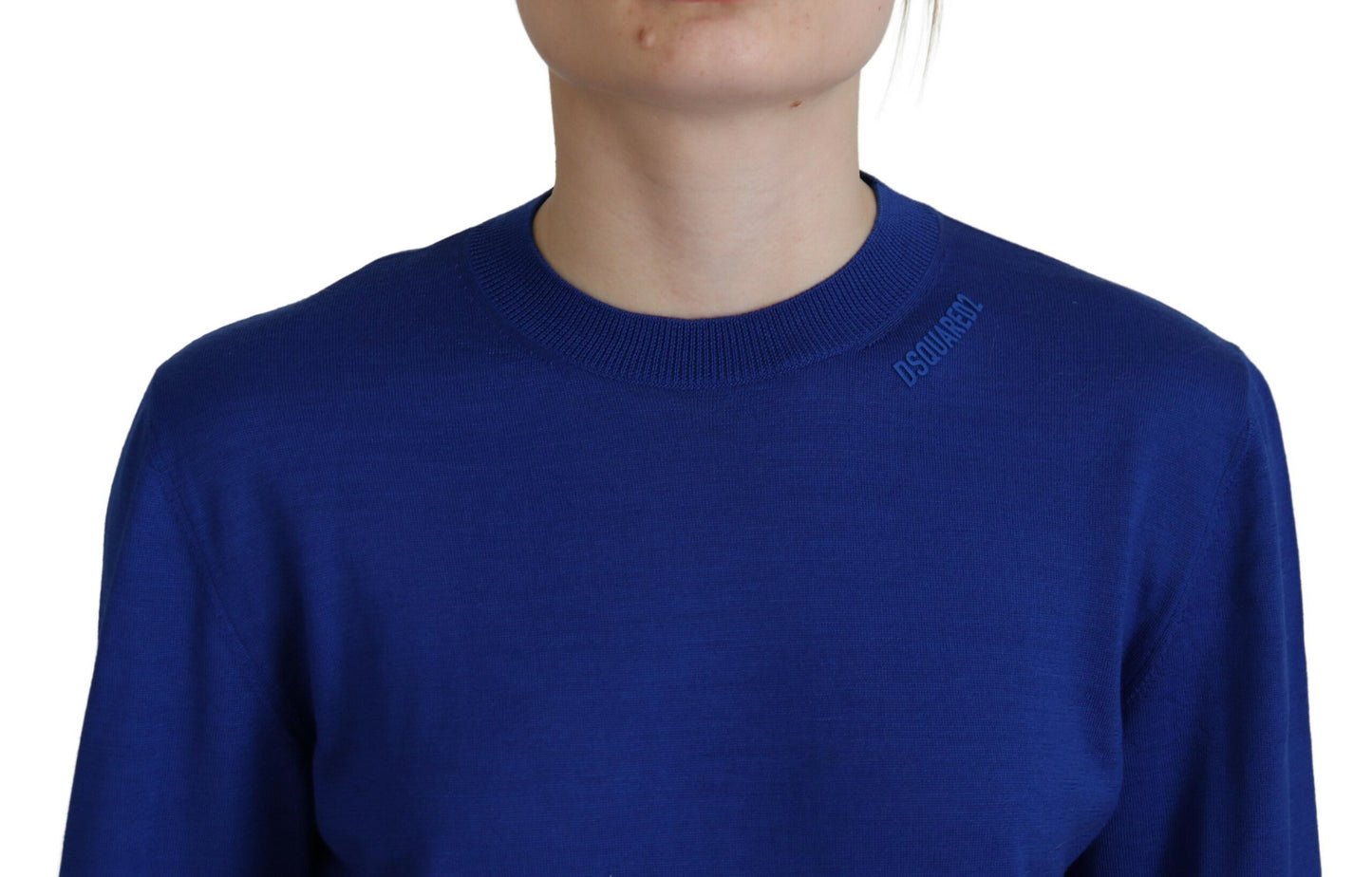 Dsquared² Blue Long Sleeve Crew Neck Casual Sweater Dsquared²