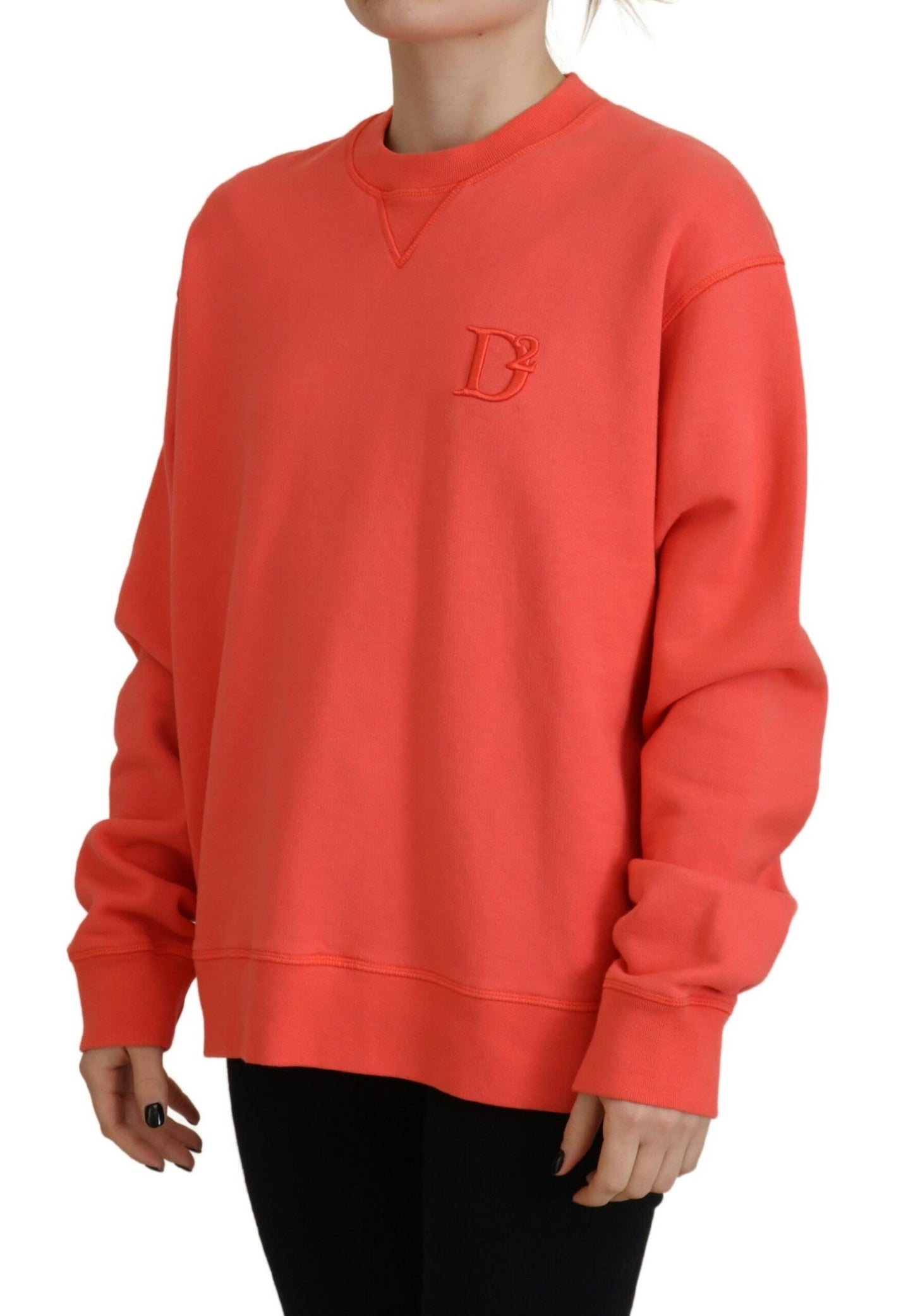 Dsquared² Pink Logo Embroidery Women Long Sleeve Sweater Dsquared²