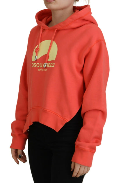 Dsquared² Pink Logo Print Cotton Hoodie Sweatshirt Sweater Dsquared²