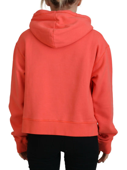 Dsquared² Pink Logo Print Cotton Hoodie Sweatshirt Sweater Dsquared²