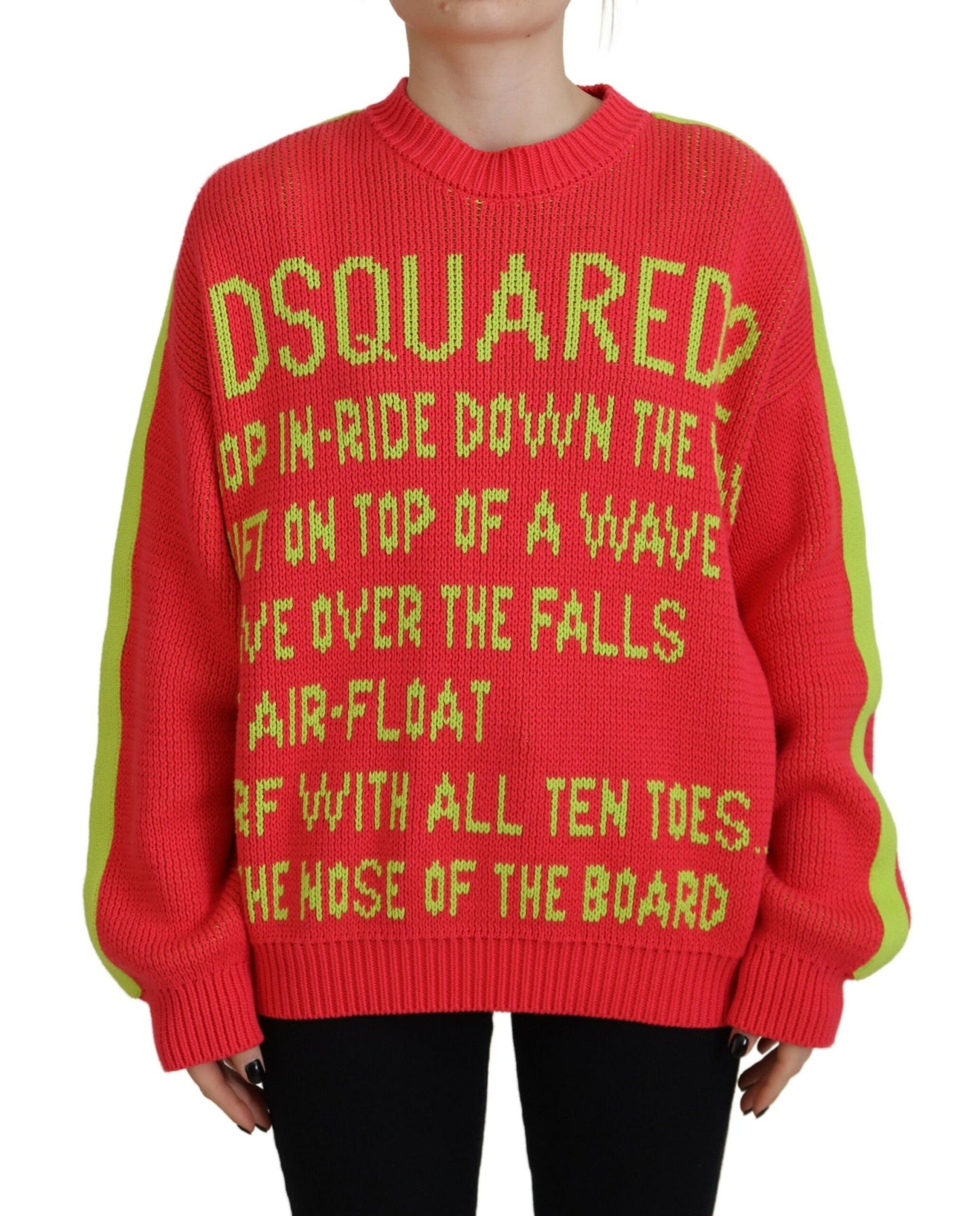 Dsquared² Multicolor Cotton Knitted Crewneck Pullover Sweater Dsquared²