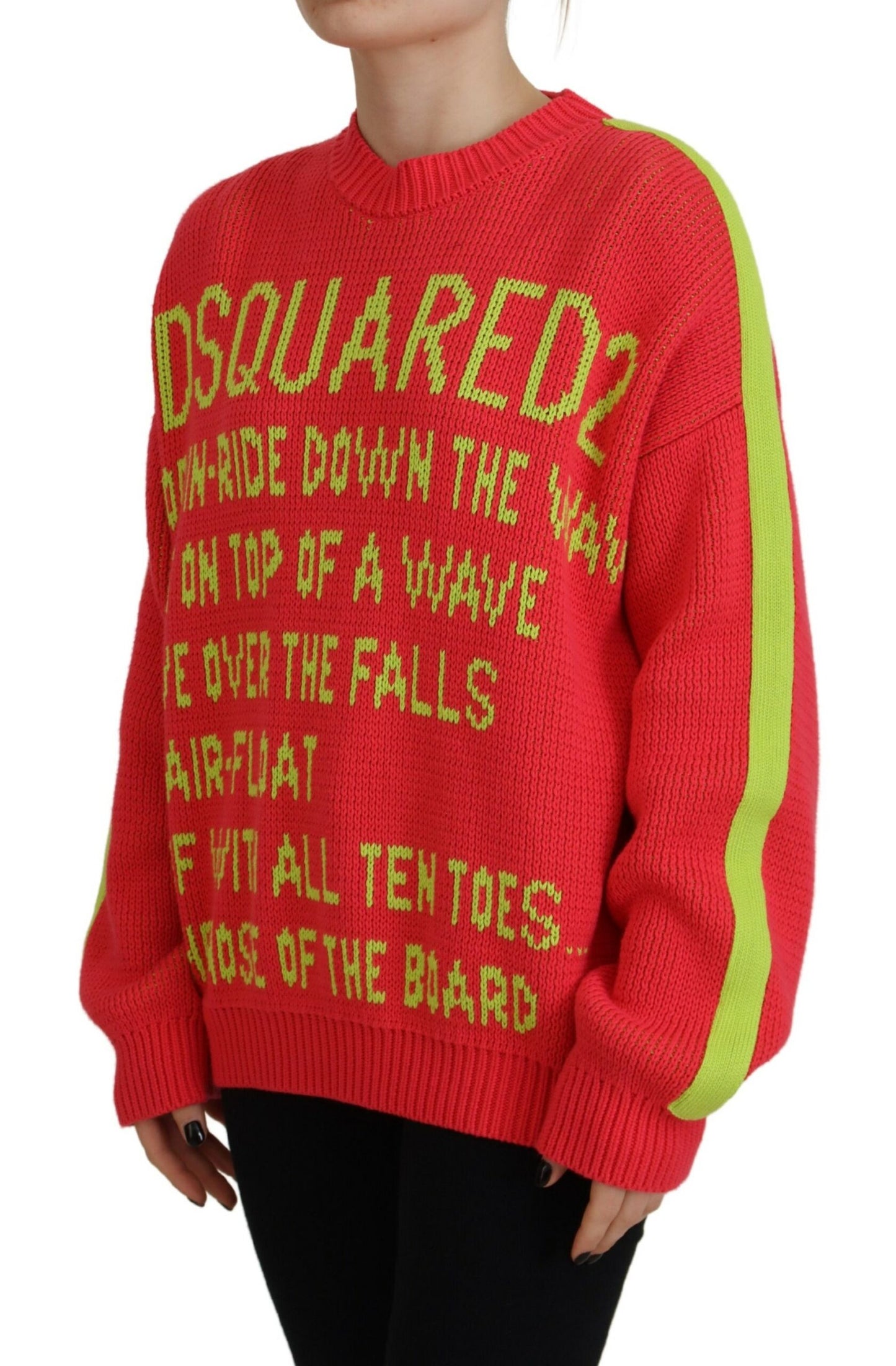 Dsquared² Multicolor Cotton Knitted Crewneck Pullover Sweater Dsquared²