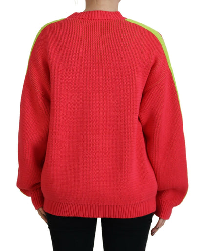 Dsquared² Multicolor Cotton Knitted Crewneck Pullover Sweater Dsquared²