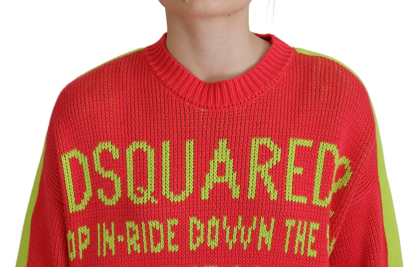 Dsquared² Multicolor Cotton Knitted Crewneck Pullover Sweater Dsquared²