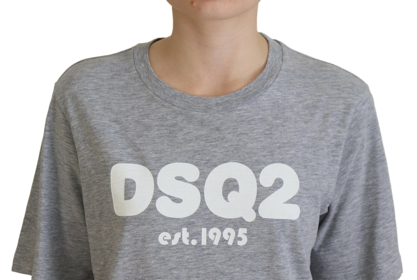 Dsquared² Gray Logo Cotton Crewneck Short Sleeve Tee T-shirt Dsquared²