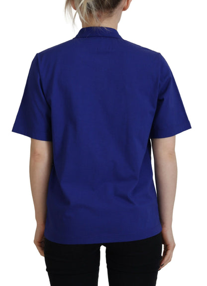 Dsquared² Blue Collared Writings Polo Short Sleeves T-shirt Dsquared²