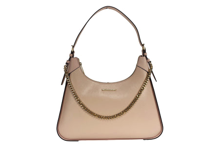 Michael Kors Wilma Large Smooth Leather Chain Shoulder Bag Purse Powder Blush Michael Kors