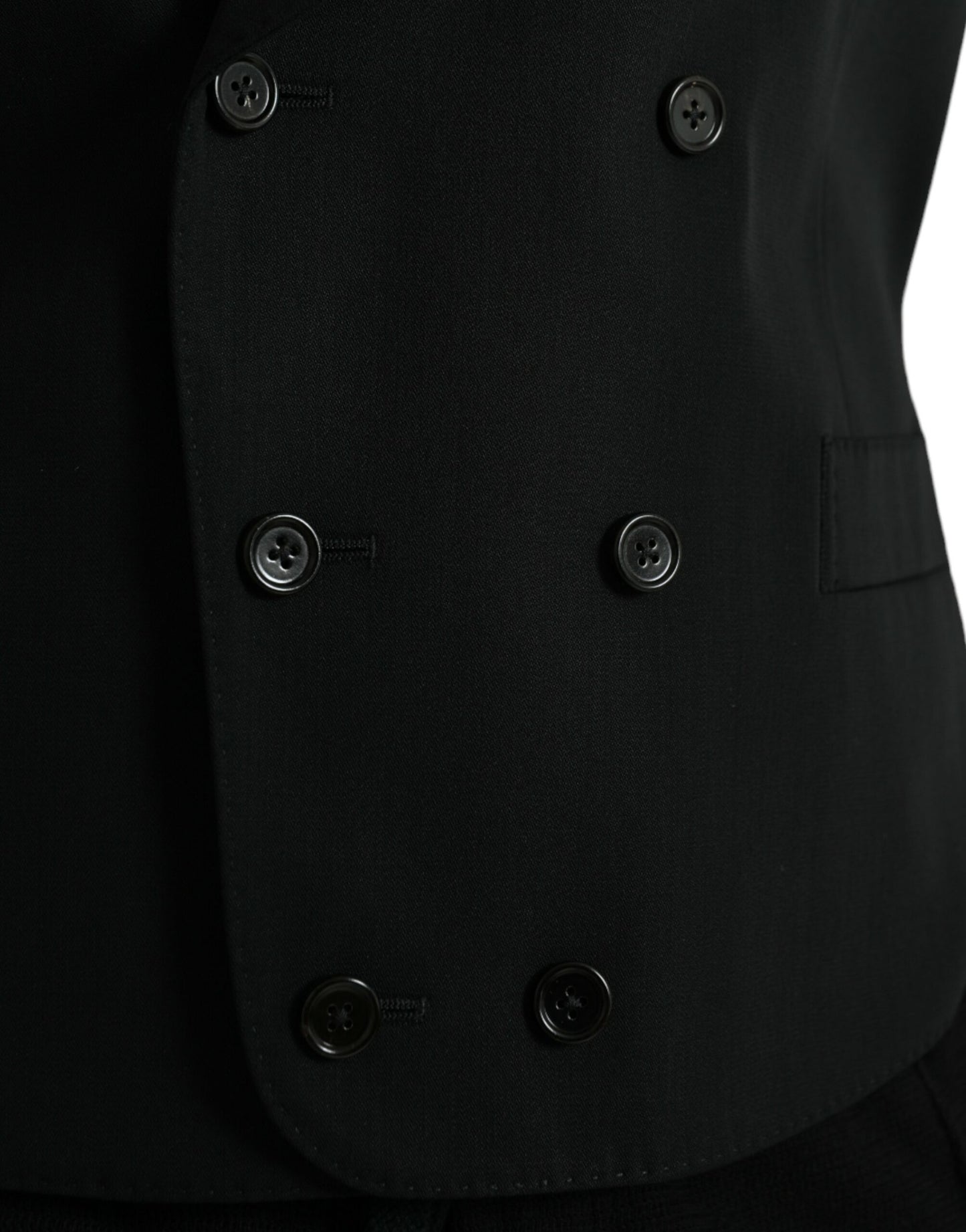 Dolce & Gabbana Black Wool Waistcoat Dress Formal Vest Dolce & Gabbana