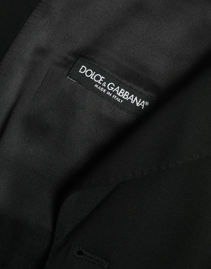 Dolce & Gabbana Black Wool Waistcoat Dress Formal Vest Dolce & Gabbana