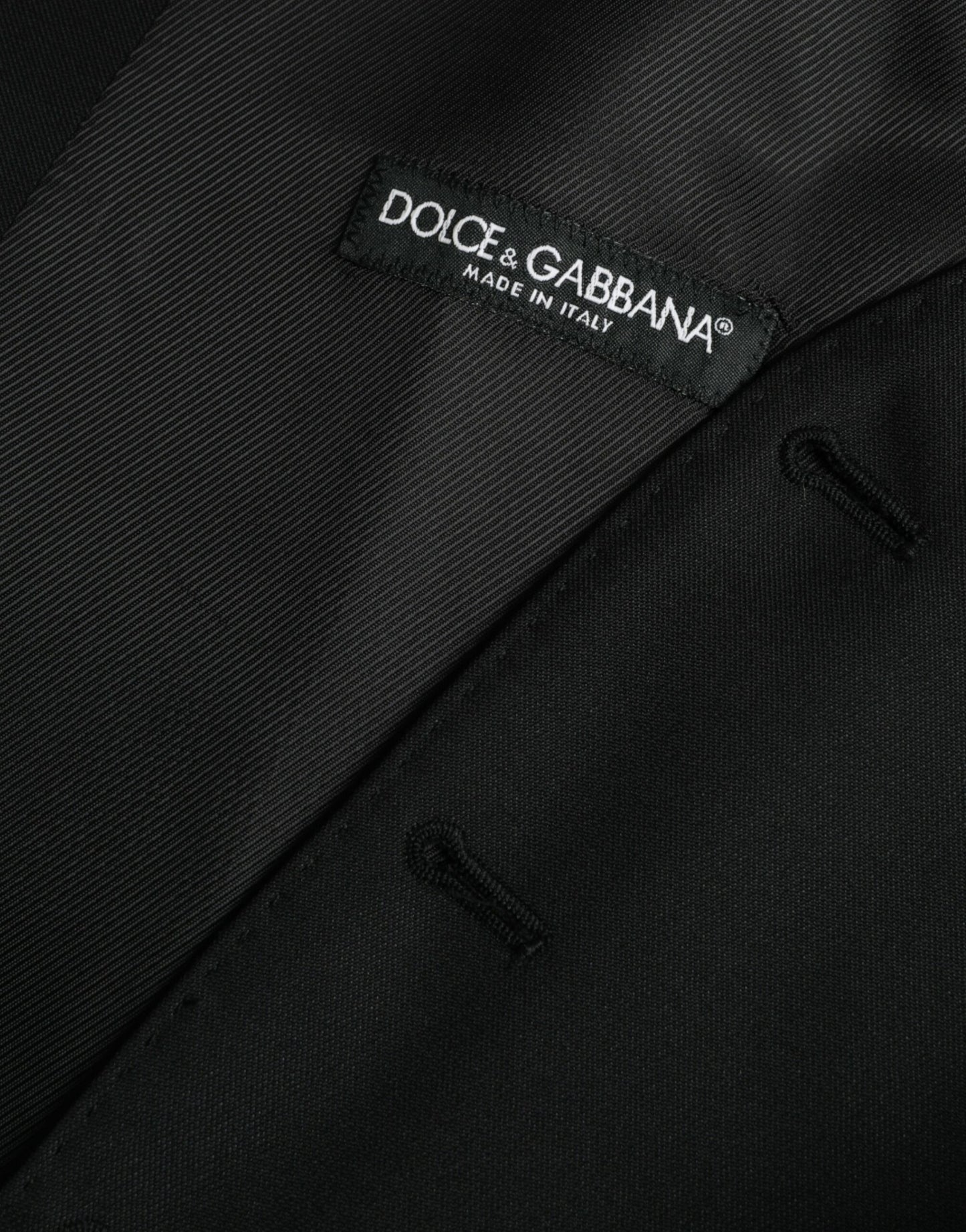 Dolce & Gabbana Black Wool Waistcoat Dress Formal Vest Dolce & Gabbana