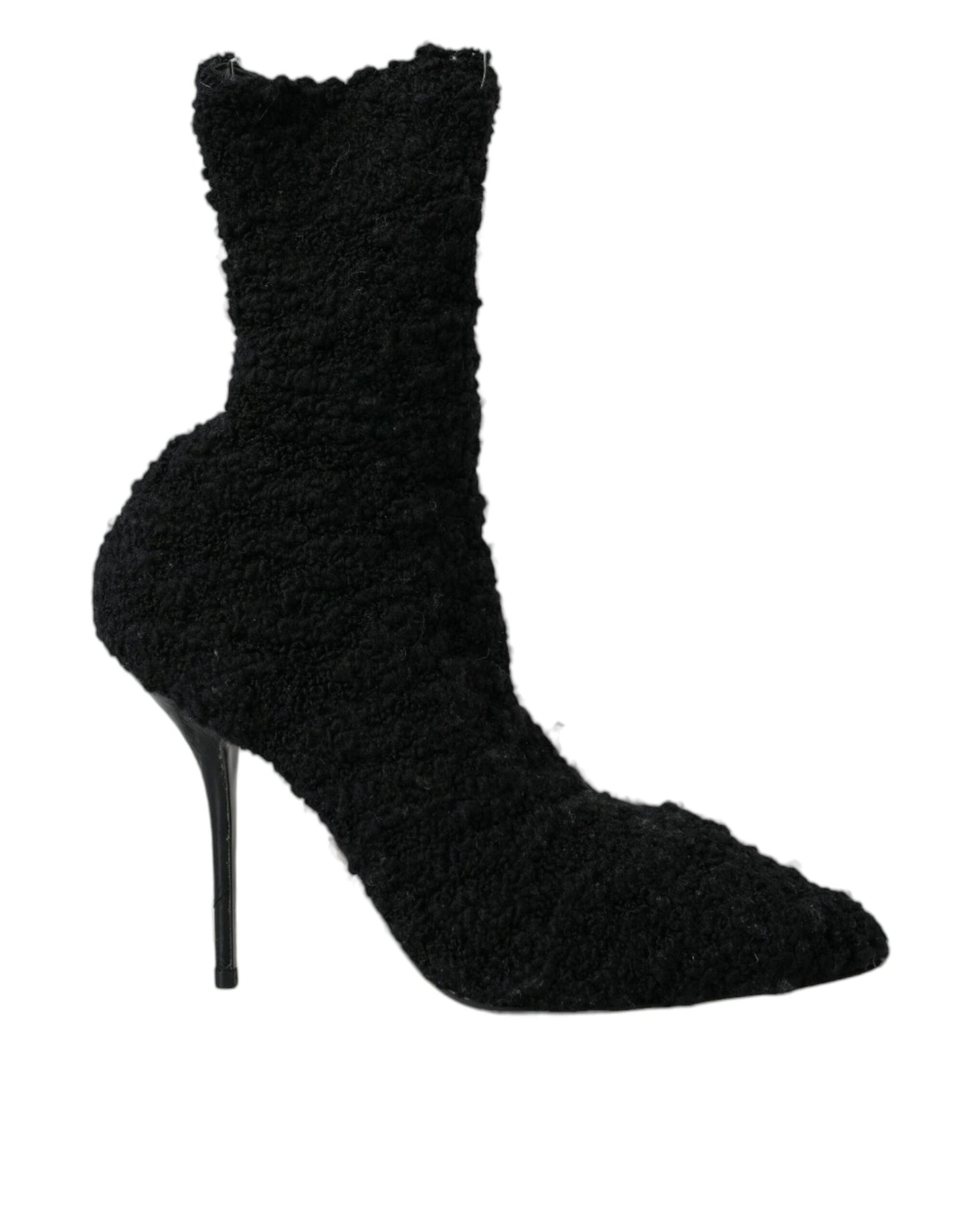 Dolce & Gabbana Black Stiletto Heels Mid Calf Boots Shoes Dolce & Gabbana