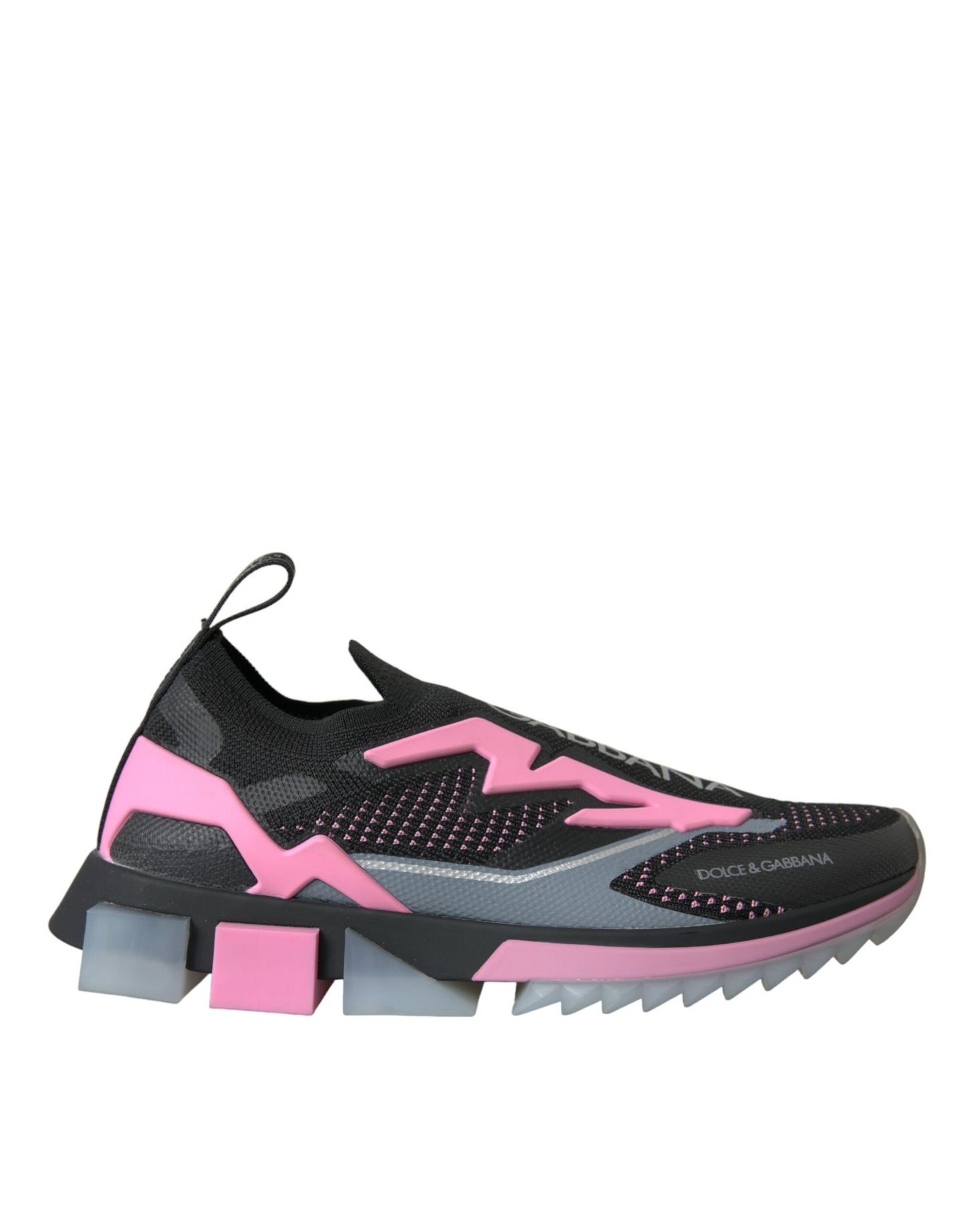 Dolce & Gabbana Black Pink Slip On Sorrento Sneakers Shoes Dolce & Gabbana