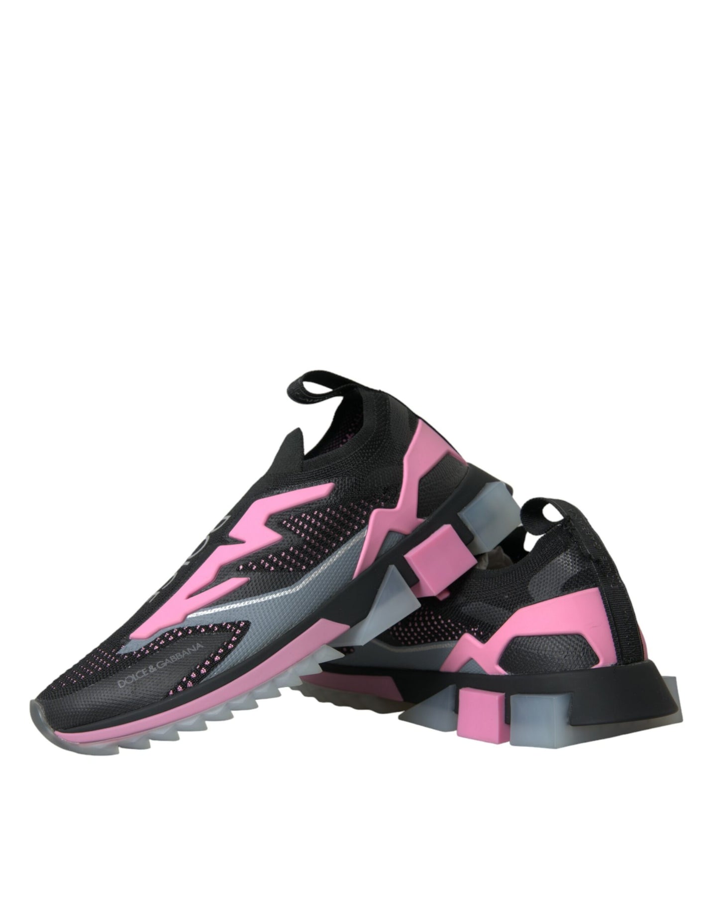 Dolce & Gabbana Black Pink Slip On Sorrento Sneakers Shoes Dolce & Gabbana