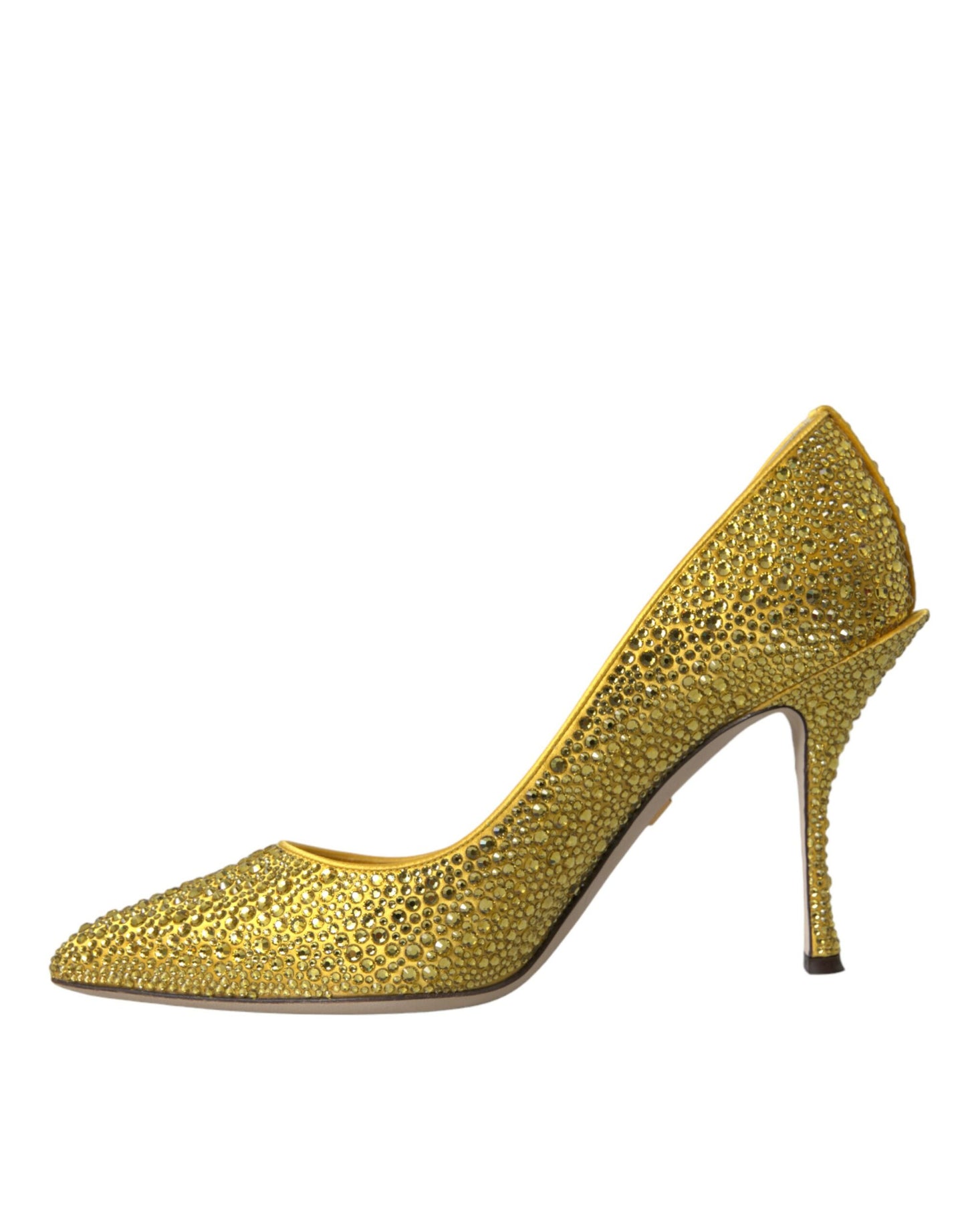 Dolce & Gabbana Yellow Strass Crystal Heels Pumps Shoes Dolce & Gabbana