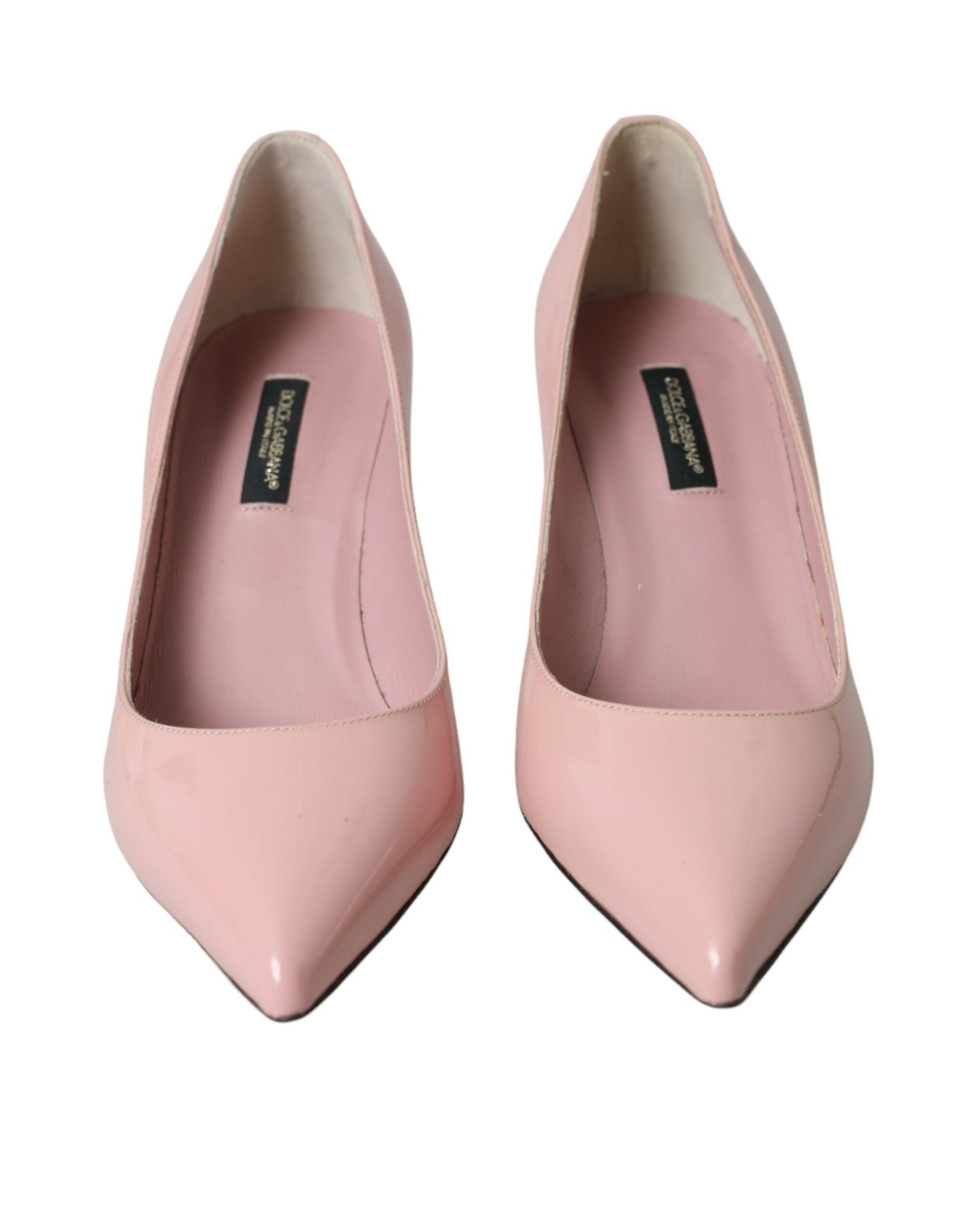 Dolce & Gabbana Light Pink Patent Leather Heels Pumps Shoes Dolce & Gabbana