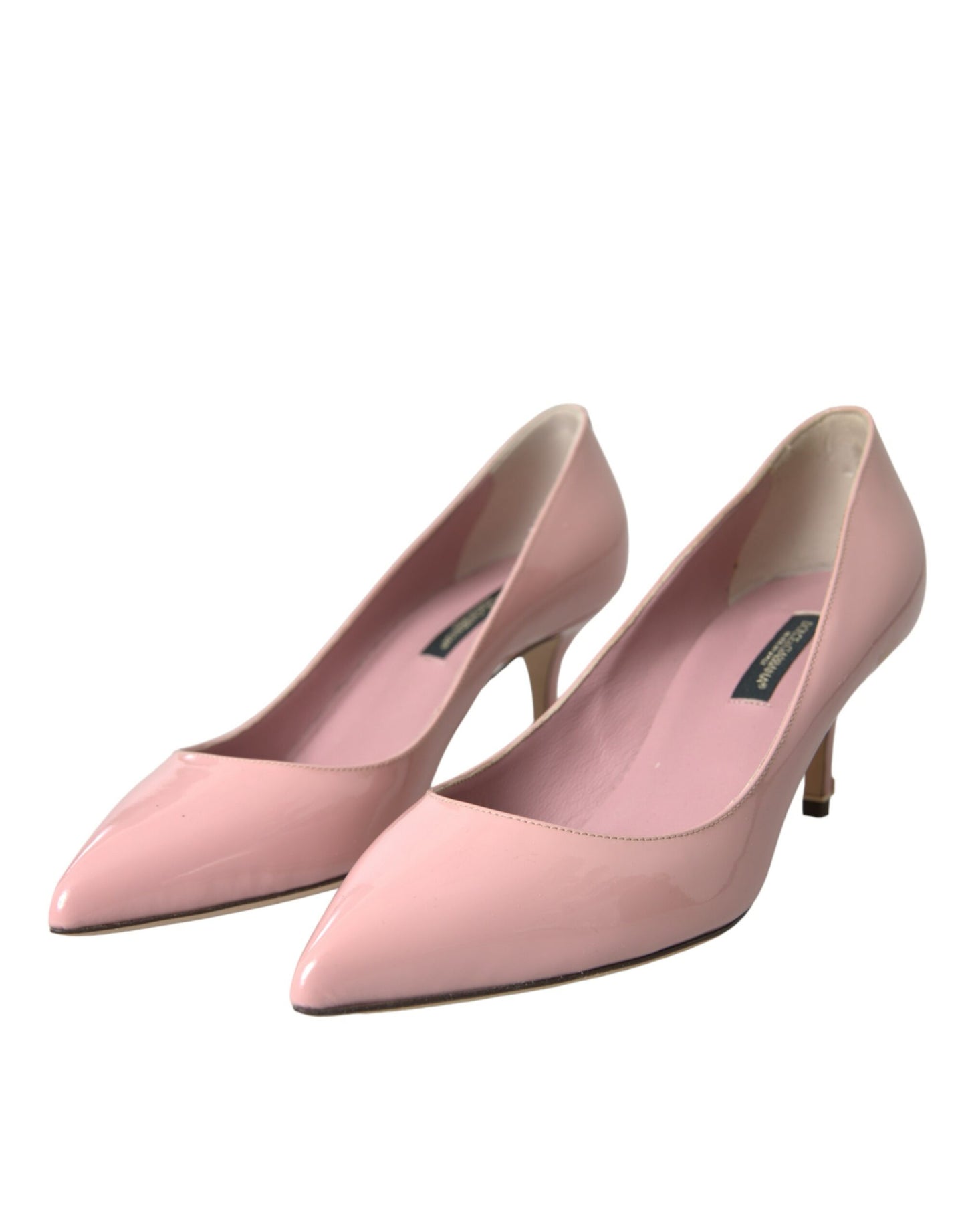 Dolce & Gabbana Light Pink Patent Leather Heels Pumps Shoes Dolce & Gabbana