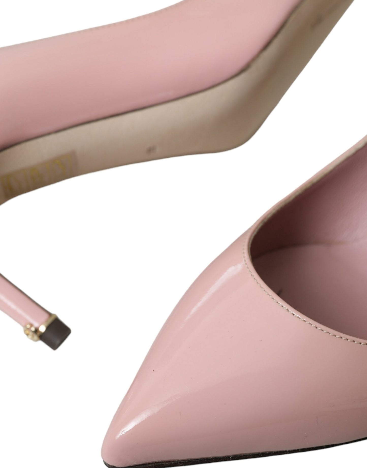 Dolce & Gabbana Light Pink Patent Leather Heels Pumps Shoes Dolce & Gabbana