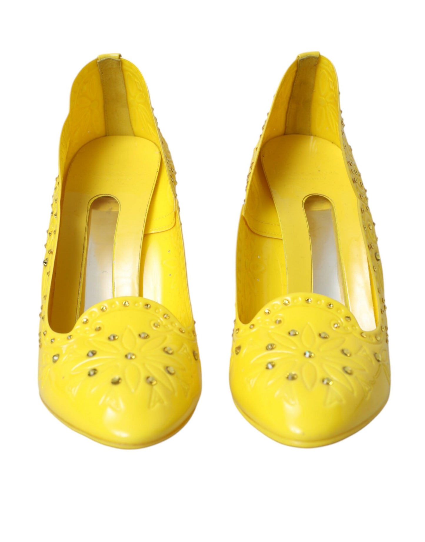 Dolce & Gabbana Yellow Crystal CINDERELLA Heels Pumps Shoes Dolce & Gabbana