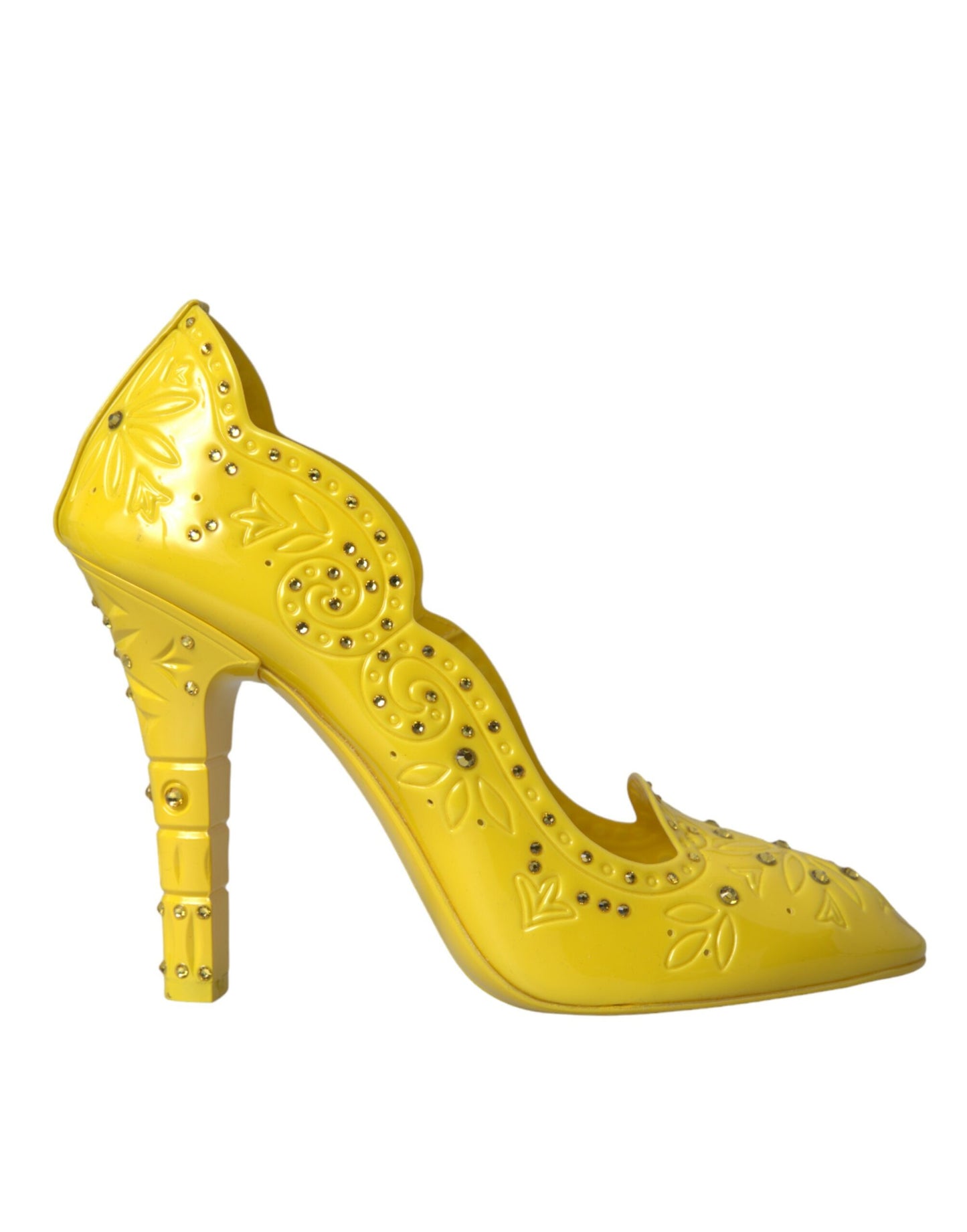 Dolce & Gabbana Yellow Crystal CINDERELLA Heels Pumps Shoes Dolce & Gabbana