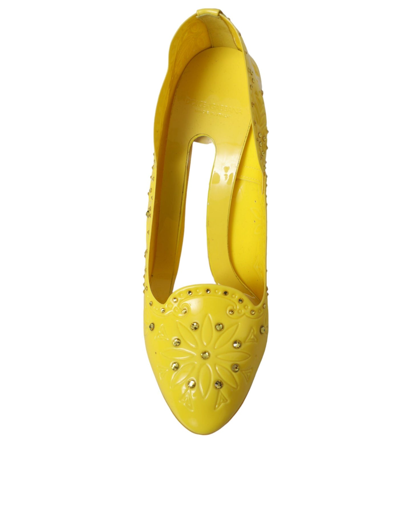 Dolce & Gabbana Yellow Crystal CINDERELLA Heels Pumps Shoes Dolce & Gabbana