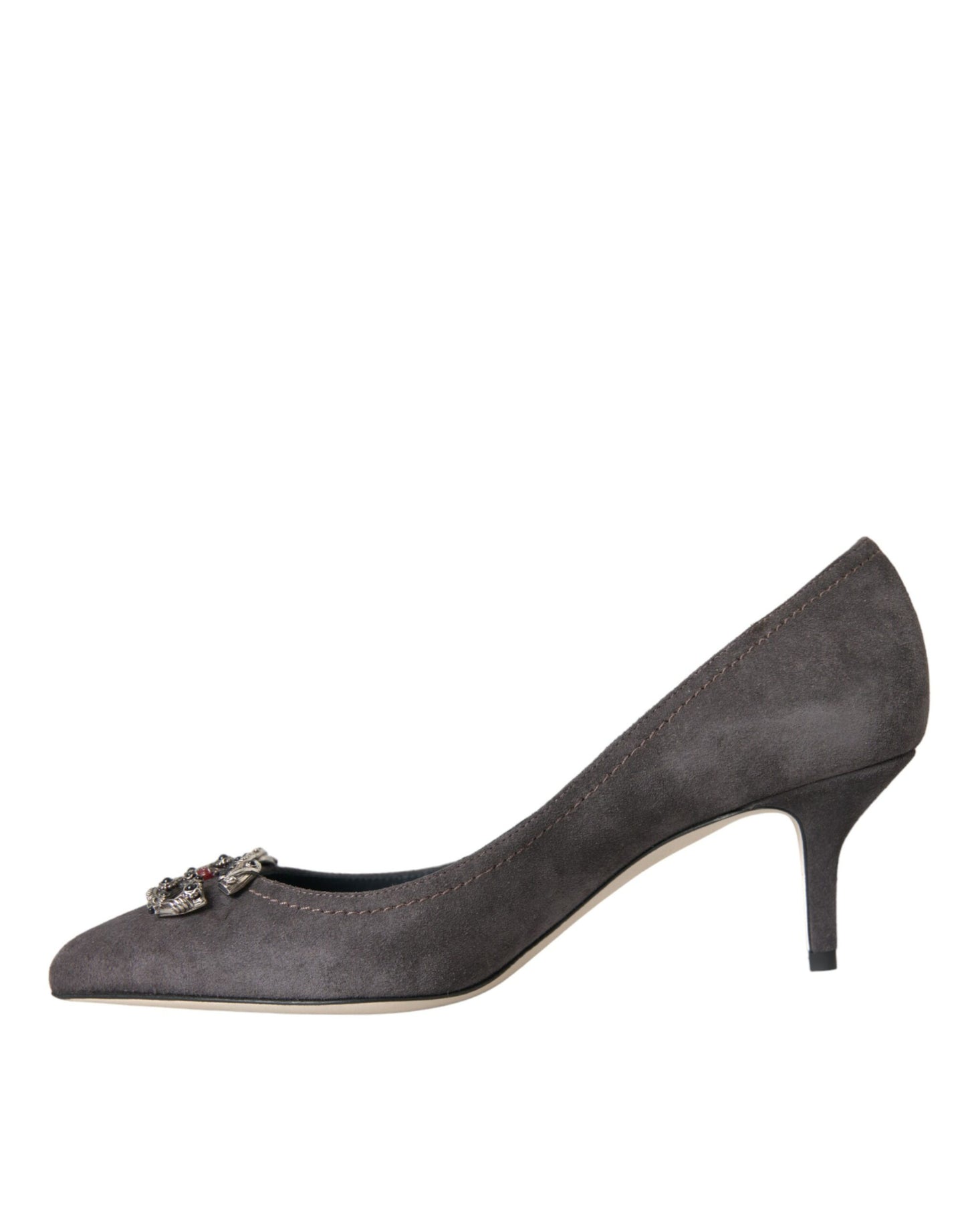 Dolce & Gabbana Gray Amore Suede Bellucci Heels Pumps Shoes Dolce & Gabbana