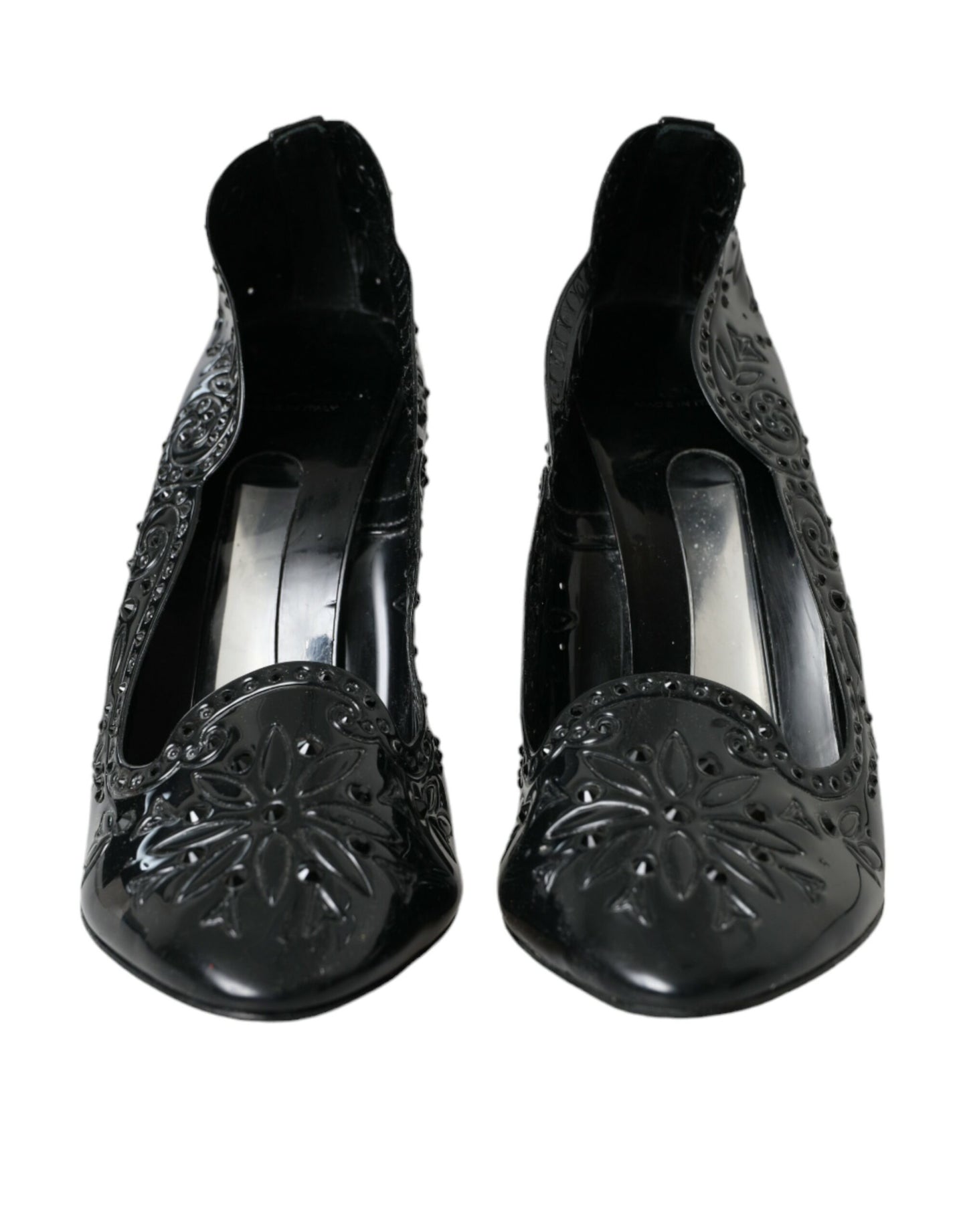 Dolce & Gabbana Black Crystal CINDERELLA Heels Pumps Shoes Dolce & Gabbana