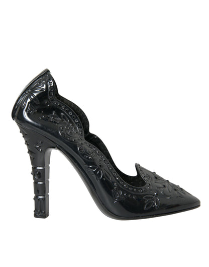 Dolce & Gabbana Black Crystal CINDERELLA Heels Pumps Shoes Dolce & Gabbana