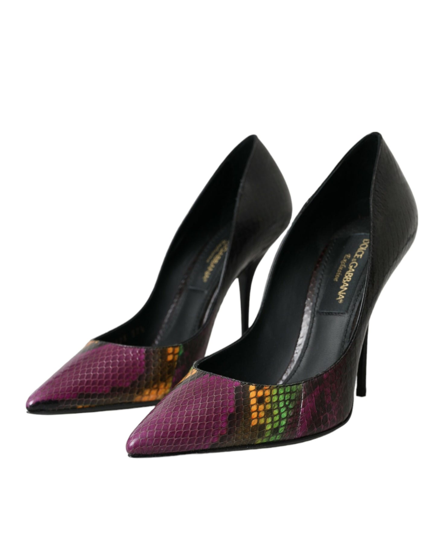 Dolce & Gabbana Multicolor Exotic Leather Heels Pumps Shoes Dolce & Gabbana