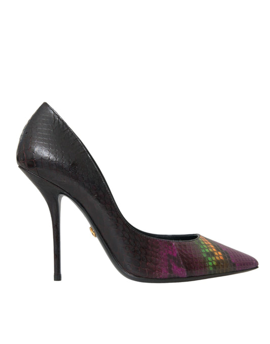 Dolce & Gabbana Multicolor Exotic Leather Heels Pumps Shoes Dolce & Gabbana