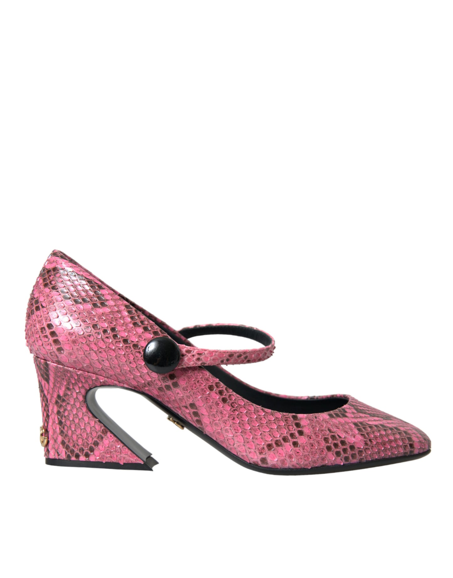 Dolce & Gabbana Pink Python Leather Mary Jane Heels Shoes Dolce & Gabbana