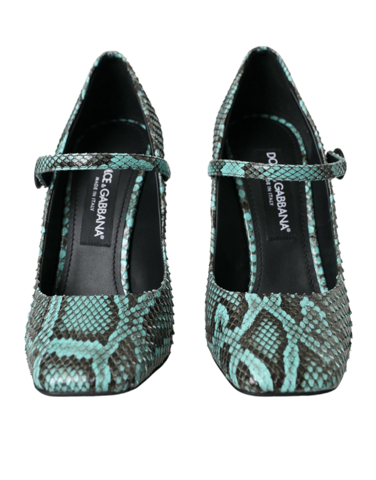 Dolce & Gabbana Aqua Python Leather Mary Jane Pumps Shoes Dolce & Gabbana