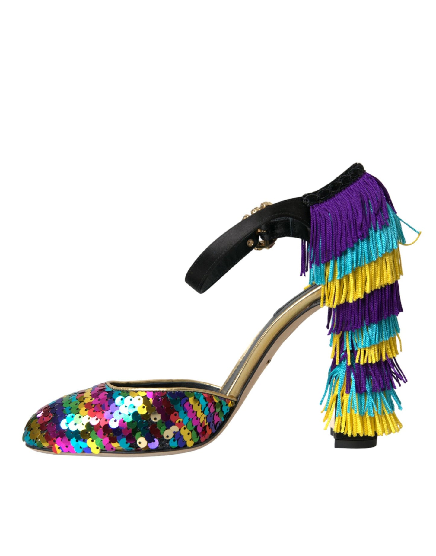 Dolce & Gabbana Multicolor Sequin Crystal Mary Jane Shoes Dolce & Gabbana