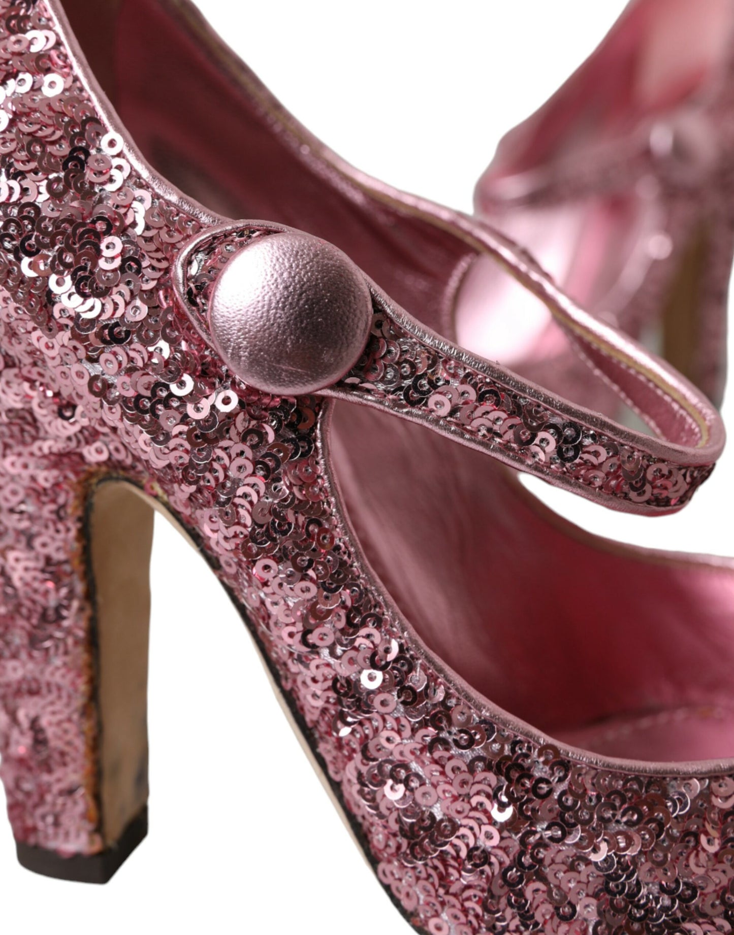 Dolce & Gabbana Pink Sequin Mary Jane Pumps High Heels Shoes Dolce & Gabbana