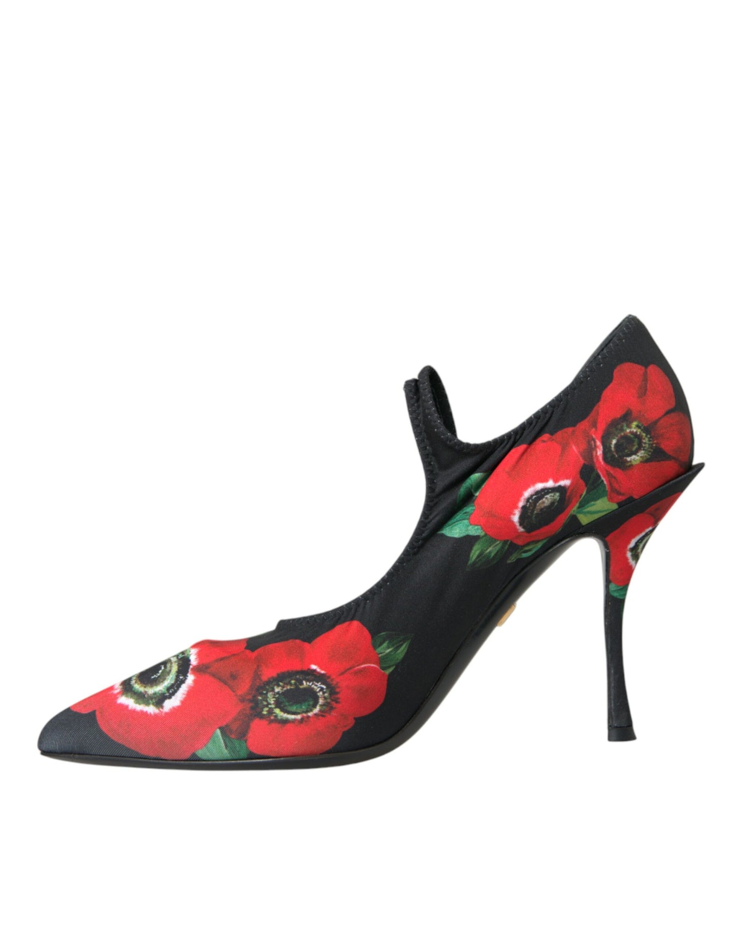 Dolce & Gabbana Black Floral Crystal Mary Jane Pumps Shoes Dolce & Gabbana