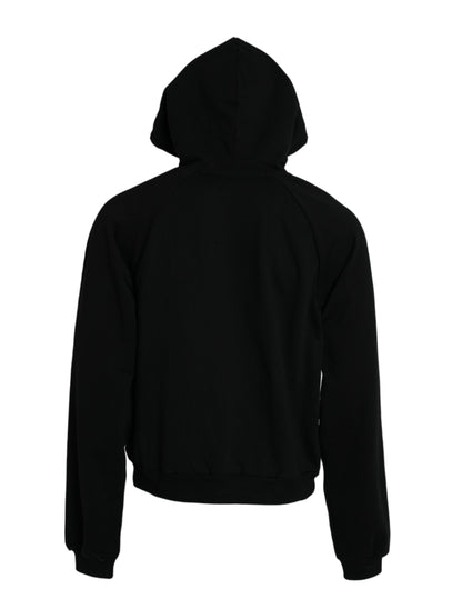 Balenciaga Black Cotton Logo Hooded Pullover Sweatshirt Sweater Balenciaga