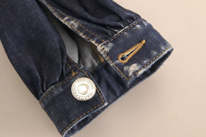 Dsquared² Blue High Waist Cotton Cargo Baggy Denim Jeans Dsquared²