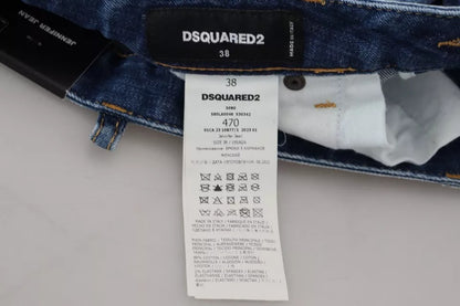 Dsquared² Blue Icon Low Waist Skinny Jennifer Denim Jeans Dsquared²