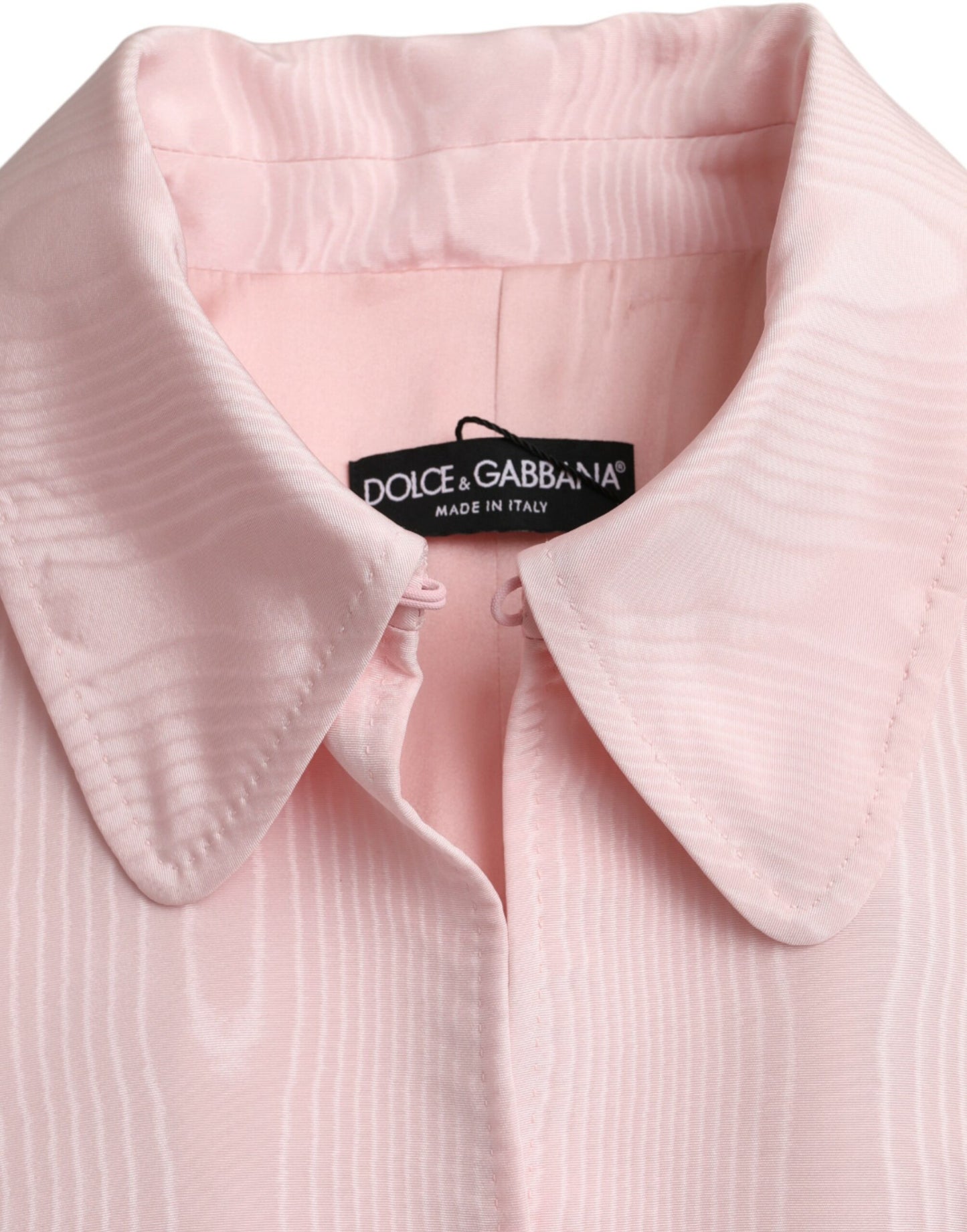 Dolce & Gabbana Light Pink Silk Long Maxi Cape Coat Jacket Dolce & Gabbana