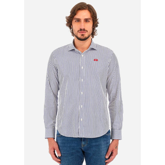 La Martina White Cotton Shirt La Martina